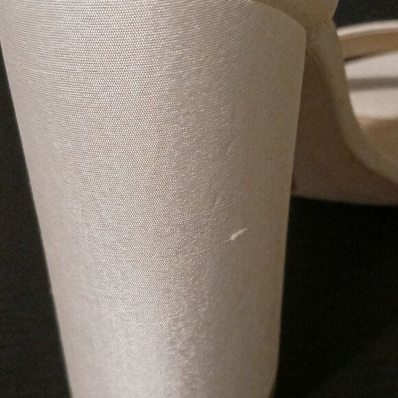 NEW Sam Edelman Yaro Block Heel Evening Sandals Ivory Satin Size 9 - Picture 7 of 13